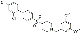 4-[(2',4'-DICHLOROBIPHENYL-4-YL)SULFONYL]-1-(3,5-DIMETHOXYBENZYL)PIPERIDINE Struktur