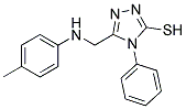 5-(((4-METHYLPHENYL)AMINO)METHYL)-4-PHENYL-4H-1,2,4-TRIAZOLE-3-THIOL Struktur