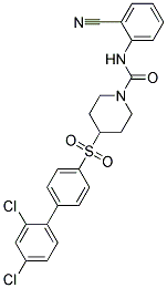 N-(2-CYANOPHENYL)-4-[(2',4'-DICHLOROBIPHENYL-4-YL)SULFONYL]PIPERIDINE-1-CARBOXAMIDE Struktur