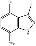 7-AMINO-4-CHLORO-3-IODO INDAZOLE Struktur