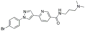 6-[1-(4-BROMOPHENYL)-1H-PYRAZOL-4-YL]-N-[3-(DIMETHYLAMINO)PROPYL]NICOTINAMIDE Struktur