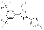 3-(3,5-BIS(TRIFLUOROMETHYL)PHENYL)-1-(4-FLUOROPHENYL)-1H-PYRAZOLE-4-CARBALDEHYDE Struktur