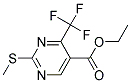 2-METHYLSULFANYL-4-TRIFLUOROMETHYL-PYRIMIDINE-5-CARBOXYLIC ACID ETHYL ESTER Struktur