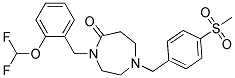 4-[2-(DIFLUOROMETHOXY)BENZYL]-1-[4-(METHYLSULFONYL)BENZYL]-1,4-DIAZEPAN-5-ONE Struktur