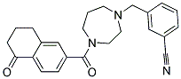 3-((4-[(5-OXO-5,6,7,8-TETRAHYDRONAPHTHALEN-2-YL)CARBONYL]-1,4-DIAZEPAN-1-YL)METHYL)BENZONITRILE Struktur