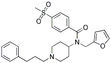 N-(2-FURYLMETHYL)-4-(METHYLSULFONYL)-N-[1-(3-PHENYLPROPYL)PIPERIDIN-4-YL]BENZAMIDE Struktur