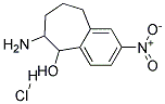 6-AMINO-2-NITRO-6,7,8,9-TETRAHYDRO-5H-BENZOCYCLOHEPTEN-5-OL HYDROCHLORIDE Struktur