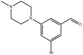 3-BROMO-5-(4-METHYL-PIPERAZIN-1-YL)-BENZALDEHYDE Struktur