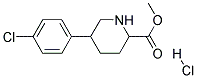 METHYL 5-(4-CHLOROPHENYL)PIPERIDINE-2-CARBOXYLATE HYDROCHLORIDE Struktur