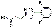 3-[5-(2,6-DIFLUOROPHENYL)-1,3-OXAZOL-2-YL]PROPANOIC ACID Struktur