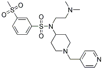 N-[2-(DIMETHYLAMINO)ETHYL]-3-(METHYLSULFONYL)-N-[1-(PYRIDIN-4-YLMETHYL)PIPERIDIN-4-YL]BENZENESULFONAMIDE Struktur