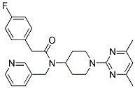 N-[1-(4,6-DIMETHYLPYRIMIDIN-2-YL)PIPERIDIN-4-YL]-2-(4-FLUOROPHENYL)-N-(PYRIDIN-3-YLMETHYL)ACETAMIDE Struktur