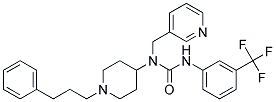 N-[1-(3-PHENYLPROPYL)PIPERIDIN-4-YL]-N-(PYRIDIN-3-YLMETHYL)-N'-[3-(TRIFLUOROMETHYL)PHENYL]UREA Struktur