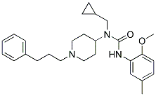 N-(CYCLOPROPYLMETHYL)-N'-(2-METHOXY-5-METHYLPHENYL)-N-[1-(3-PHENYLPROPYL)PIPERIDIN-4-YL]UREA Struktur