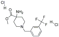 METHYL 4-AMINO-1-(3-(TRIFLUOROMETHYL)BENZYL)PIPERIDINE-4-CARBOXYLATE DIHYDROCHLORIDE Struktur