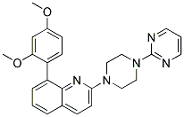 8-(2,4-DIMETHOXYPHENYL)-2-(4-PYRIMIDIN-2-YLPIPERAZIN-1-YL)QUINOLINE Struktur