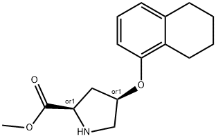 METHYL (2S,4S)-4-(5,6,7,8-TETRAHYDRO-1-NAPHTHALENYLOXY)-2-PYRROLIDINECARBOXYLATE Struktur