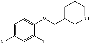 4-CHLORO-2-FLUOROPHENYL 3-PIPERIDINYLMETHYL ETHER Struktur