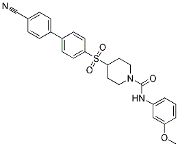 4-[(4'-CYANOBIPHENYL-4-YL)SULFONYL]-N-(3-METHOXYPHENYL)PIPERIDINE-1-CARBOXAMIDE Struktur