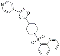 8-([4-(3-PYRIDIN-4-YL-1,2,4-OXADIAZOL-5-YL)PIPERIDIN-1-YL]SULFONYL)QUINOLINE Struktur