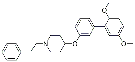 4-[(2',5'-DIMETHOXYBIPHENYL-3-YL)OXY]-1-(2-PHENYLETHYL)PIPERIDINE Struktur