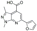 6-FURAN-2-YL-1,3-DIMETHYL-1H-PYRAZOLO[3,4-B]PYRIDINE-4-CARBOXYLIC ACID Struktur