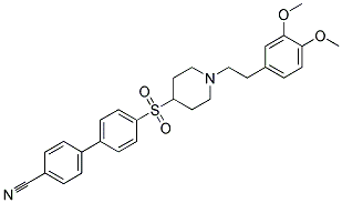 4'-((1-[2-(3,4-DIMETHOXYPHENYL)ETHYL]PIPERIDIN-4-YL)SULFONYL)BIPHENYL-4-CARBONITRILE Struktur