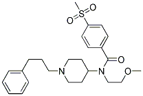 N-(2-METHOXYETHYL)-4-(METHYLSULFONYL)-N-[1-(3-PHENYLPROPYL)PIPERIDIN-4-YL]BENZAMIDE Struktur