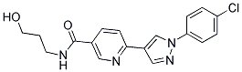 6-[1-(4-CHLOROPHENYL)-1H-PYRAZOL-4-YL]-N-(3-HYDROXYPROPYL)NICOTINAMIDE Struktur