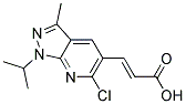 3-(6-CHLORO-1-ISOPROPYL-3-METHYL-1H-PYRAZOLO[3,4-B]PYRIDIN-5-YL)ACRYLIC ACID Struktur