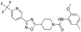 N-(2-METHOXY-5-METHYLPHENYL)-4-(3-[6-(TRIFLUOROMETHYL)PYRIDIN-3-YL]-1,2,4-OXADIAZOL-5-YL)PIPERIDINE-1-CARBOXAMIDE Struktur