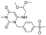 6-[(2,2-DIMETHOXYETHYL)AMINO]-3-METHYL-1-[4-(METHYLSULFONYL)BENZYL]PYRIMIDINE-2,4(1H,3H)-DIONE Struktur