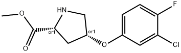 METHYL (2S,4S)-4-(3-CHLORO-4-FLUOROPHENOXY)-2-PYRROLIDINECARBOXYLATE Struktur