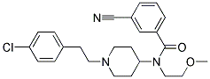 N-(1-[2-(4-CHLOROPHENYL)ETHYL]PIPERIDIN-4-YL)-3-CYANO-N-(2-METHOXYETHYL)BENZAMIDE Struktur