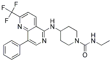 N-ETHYL-4-([8-PHENYL-2-(TRIFLUOROMETHYL)-1,6-NAPHTHYRIDIN-5-YL]AMINO)PIPERIDINE-1-CARBOXAMIDE Struktur