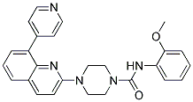 N-(2-METHOXYPHENYL)-4-(8-PYRIDIN-4-YLQUINOLIN-2-YL)PIPERAZINE-1-CARBOXAMIDE Struktur