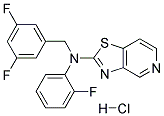 N-(3,5-DIFLUOROBENZYL)-N-(2-FLUOROPHENYL)[1,3]THIAZOLO[4,5-C]PYRIDIN-2-AMINE HYDROCHLORIDE Struktur