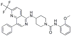 N-(2-METHOXYPHENYL)-4-([8-PHENYL-2-(TRIFLUOROMETHYL)-1,6-NAPHTHYRIDIN-5-YL]AMINO)PIPERIDINE-1-CARBOXAMIDE Struktur