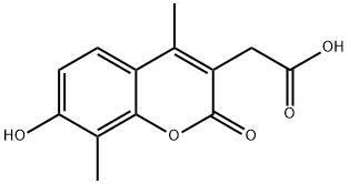 (7-HYDROXY-4,8-DIMETHYL-2-OXO-2H-CHROMEN-3-YL)-ACETIC ACID Struktur