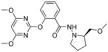 N-[(2R)-2-(METHOXYMETHYL)PYRROLIDIN-1-YL]-2-[(4,6-DIMETHOXYPYRIMIDIN-2-YL)OXY]BENZAMIDE Struktur