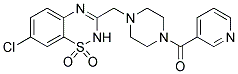 7-CHLORO-3-([4-(PYRIDIN-3-YLCARBONYL)PIPERAZIN-1-YL]METHYL)-2H-1,2,4-BENZOTHIADIAZINE 1,1-DIOXIDE Struktur