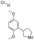 3-(2,5-DIMETHOXYPHENYL)PYRROLIDINE HYDROCHLORIDE Struktur