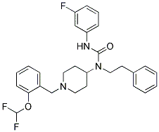 N-(1-[2-(DIFLUOROMETHOXY)BENZYL]PIPERIDIN-4-YL)-N'-(3-FLUOROPHENYL)-N-(2-PHENYLETHYL)UREA Struktur