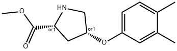 METHYL (2S,4S)-4-(3,4-DIMETHYLPHENOXY)-2-PYRROLIDINECARBOXYLATE Struktur