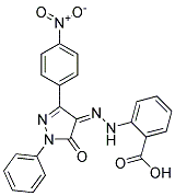 2-(N'-[3-(4-NITRO-PHENYL)-5-OXO-1-PHENYL-1,5-DIHYDRO-PYRAZOL-4-YLIDENE]-HYDRAZINO)-BENZOIC ACID Struktur