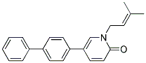 5-(1,1'-BIPHENYL-4-YL)-1-(3-METHYLBUT-2-ENYL)PYRIDIN-2(1H)-ONE Struktur