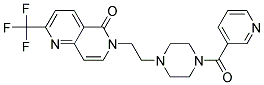 6-(2-[4-(PYRIDIN-3-YLCARBONYL)PIPERAZIN-1-YL]ETHYL)-2-(TRIFLUOROMETHYL)-1,6-NAPHTHYRIDIN-5(6H)-ONE Struktur