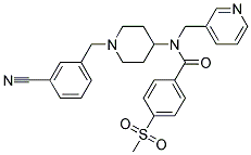 N-[1-(3-CYANOBENZYL)PIPERIDIN-4-YL]-4-(METHYLSULFONYL)-N-(PYRIDIN-3-YLMETHYL)BENZAMIDE Struktur