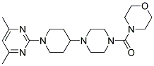 4-((4-[1-(4,6-DIMETHYLPYRIMIDIN-2-YL)PIPERIDIN-4-YL]PIPERAZIN-1-YL)CARBONYL)MORPHOLINE Struktur