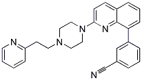 3-(2-[4-(2-PYRIDIN-2-YLETHYL)PIPERAZIN-1-YL]QUINOLIN-8-YL)BENZONITRILE Struktur